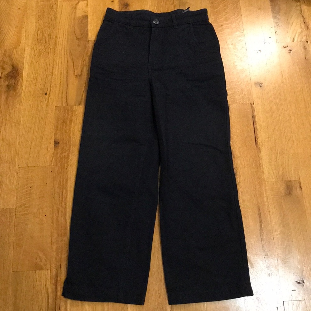 Monki Navy Cotton Trousers